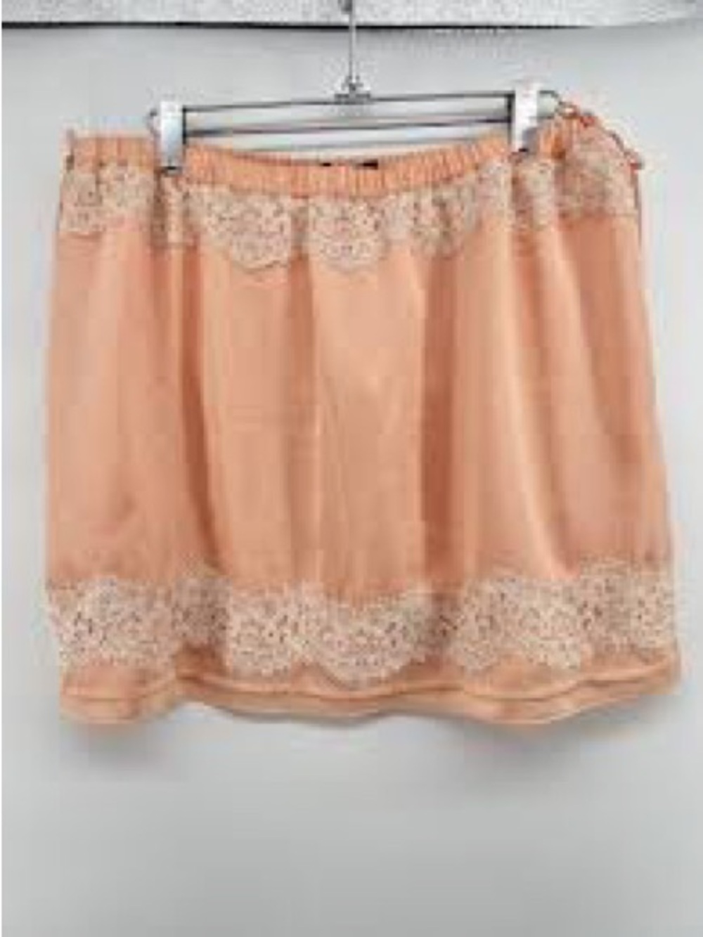 Banana Republic Peach Mini Skirt with Lace Trim Size SP